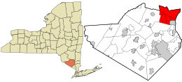 Location in Orange County and the state of New York.