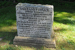 Sally Ann Furnace marker in Rockland Township