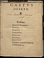 Castvs Ioseph 1587