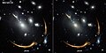 Hubble spots three images of a distant supernova