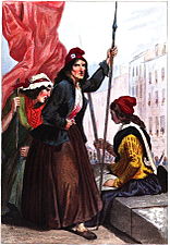During the Reign of Terror during the later French Revolution, the "Furies of the Guillotine" cheered on each execution.