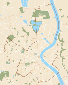 Mapa konturowa Bordeaux, blisko centrum na dole znajduje się punkt z opisem „Motion Twin”