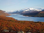 Parc national de Stora Sjöfallet vu depuis Saltoluokta.