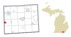 Location within Lenawee County