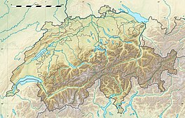 Map showing the location of Albigna Glacier