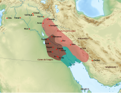 Map showing the Ur III state and its sphere of influence.