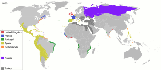 Empires coloniaux en 1660