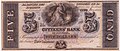 Image 27A $5 note issued by Citizens Bank of Louisiana in the 1850s. (from Banknote)