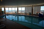 The pool at the top of the 1962 tower addition