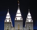 Salt Lake Temple east spires August 2006