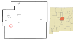 Location of Mountainair, New Mexico