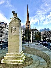 Memorial to Reginald Brabazon, 12th Earl of Meath (South face), artist Joseph Hermon Cawthra, (Spire House in background)