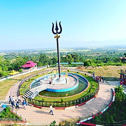 World's largest Trishula (trident of Shiva) at Pandaveshwar Temple in Dang District