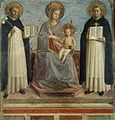 Beato Angelico, Vergine co 'l Bambìn e i santi Doménego e Tomâxo d'Aquino, 1435