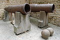 English Bombards abandoned during the Hundred Years' War and now exposed on the Mont-Saint-Michel.