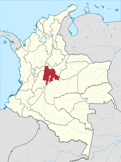 Položaj kolumbijskog departmana Cundinamarca