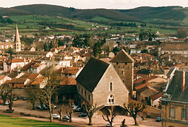 Le farinier de l'abbaye vu depuis le clocher.