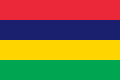 drapeau composé de quatre bandes horizontales rouge, bleue, jaune et vert