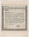 Image 21Certificate of the government of Massachusetts Bay acknowledging loan of £20 to state treasury 1777 (from History of New England)