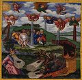 Image 42The Giving of the Seven Bowls of Wrath / The First Six Plagues, Revelation 16:1–16. Matthias Gerung, c. 1531 (from List of mythological objects)