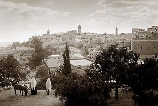 Панарама Віфлеема з боку Іерусаліма. Фота 1898 года.