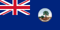 Flag of Seychelles from 1903-1961. Badge designed by Major-General Charles George Gordon. Prior to 1903, Seychelles was administered as a dependency of Mauritius