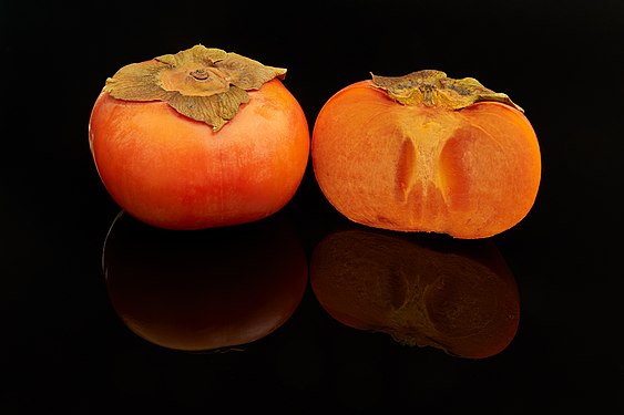 Persimmon fruits (Diospyros kaki)