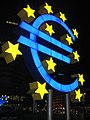 Image 30The Euro symbol shown as a sculpture outside the European Central Bank (from Symbols of the European Union)