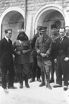 Abdullah I of Jordan, Gen. Edmund Allenby and 'Lawrence of Arabia' in Jerusalem, 1921 (Israel's National Photograph Collection)