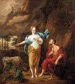 Jupiter, Juno and Io by Arnold Houbraken