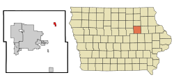 Location of Dunkerton, Iowa