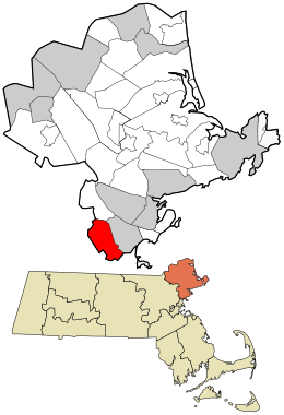 Location in Essex County and the state of Massachusetts.