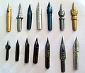 Various nibs of different brands