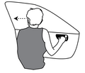 Image 1The Dutch Reach - Use far hand on handle when opening to avoid dooring cyclists or injuries to exiting drivers and passengers. (from Road traffic safety)