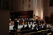 Tudor Consort performing in Wellington Cathedral of St Paul