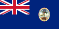 Flag of Seychelles from 1961-1976. Badge designed by Mrs. Alec McEwen of Toronto, Canada