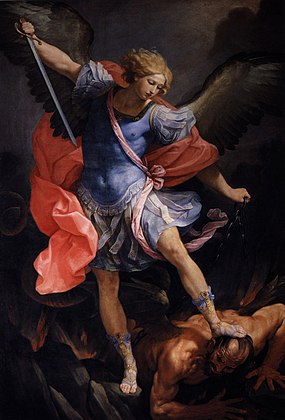 Guido Reni, Saint Michel archange, 1630-1635, église Santa Maria della Concezione, Rome