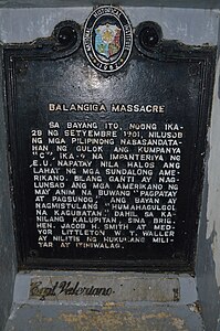 Historical marker at the foot of Abanador statue[e]