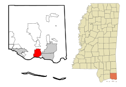 Location of Gautier, Mississippi