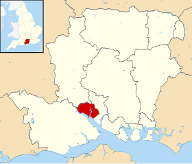 Shown within Hampshire