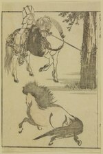 Thumbnail for File:Two Horses, a Book Illustration from The Manga, Vol. 6 - Vanderbilt Fine Arts Gallery - 1992.128.tif