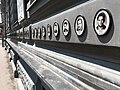 Images of victims on the outside of the House of Terror Museum, Budapest.