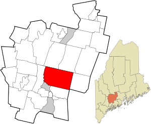 Location in Kennebec County and the state of Maine.