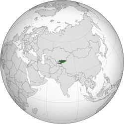 Location of Kirgistan