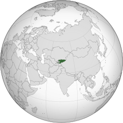 Location of Kyrgyzstan