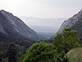 U-shaped valley carved by a glacier; Little Cottonwood Creek Valley, Wasatch Mountains, Utah.