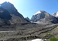 Glacial moraines above Lake Louise, British Columbia, Canada.