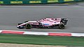 BWT stepped in as title sponsor in 2017; Esteban Ocon at the 2017 Chinese Grand Prix.