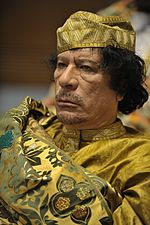 Thumbnail for File:Muammar al-Gaddafi at the AU summit-LR.jpg