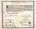 Image 12The first paper money in Europe, issued by the Stockholms Banco in 1666. (from Banknote)